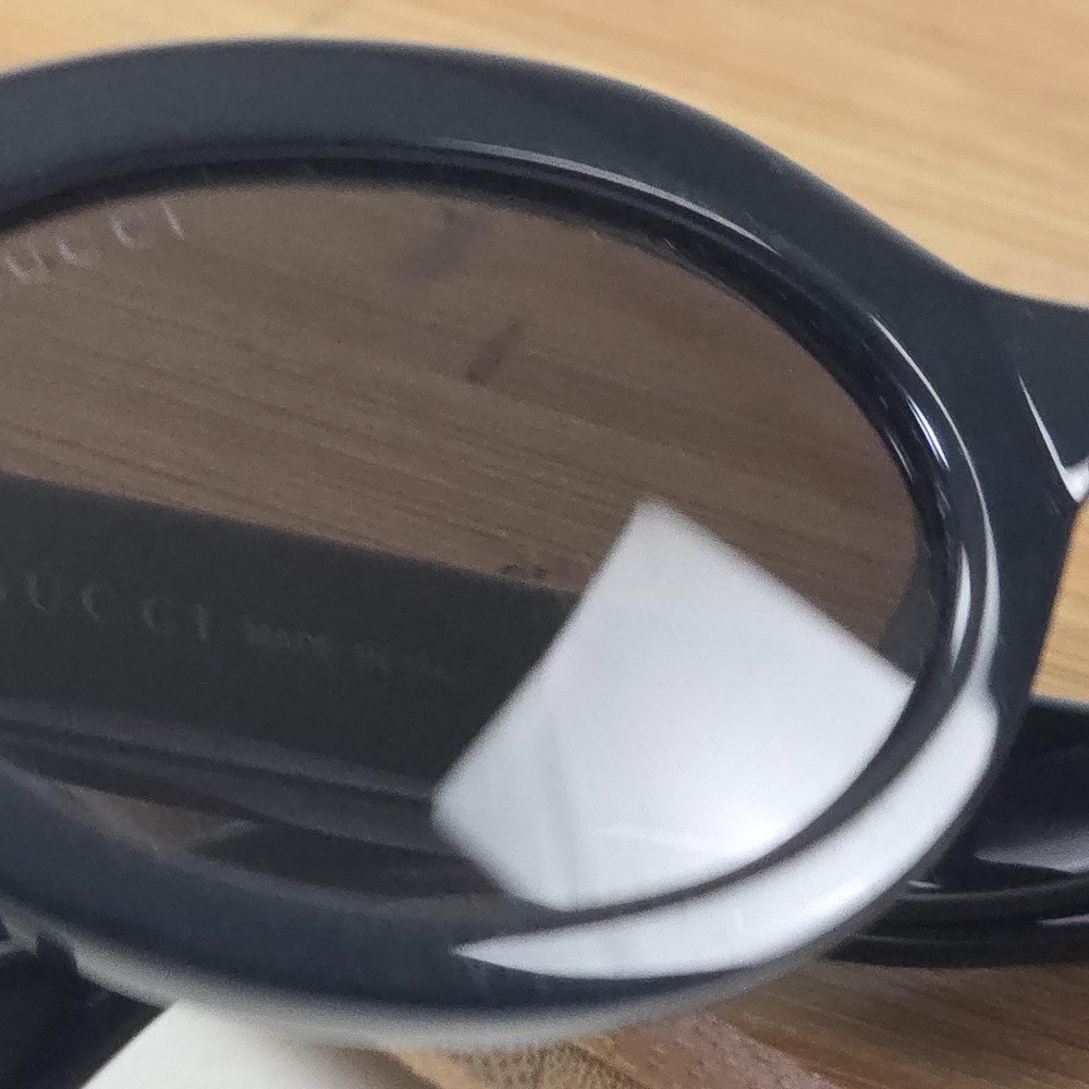 Gucci GG1579S Sunglasses Womens 53-22-140 Black Gray Oval Tinted Plastic Italy - Picture 12 of 16